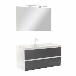 Vario Forte 100 komplett fürdőszoba bútor fehér-antracit kép