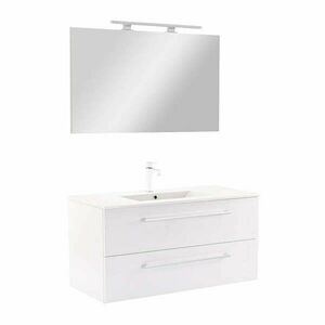 Vario Clam 100 komplett fürdőszoba bútor fehér-fehér kép