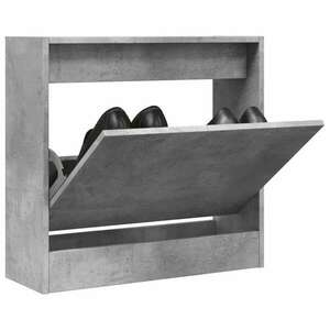 vidaXL betonszürke szerelt fa cipőszekrény 60 x 21 x 57 cm kép