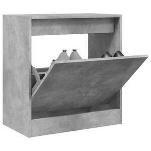 vidaXL betonszürke szerelt fa cipőszekrény 60 x 34 x 63, 5 cm kép