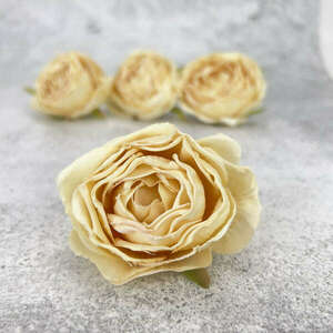 Százlevelű rózsa fej - krém sárga 4db/csomag kép