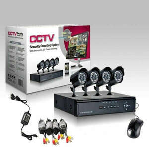CCTV Komplett Megfigyelő Rendszer 4 Kamerás éjjellátó szett, dvr... kép