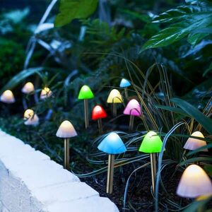 Garden of Eden 12 mini gombából álló napelemes lámpa szett LED-es... kép