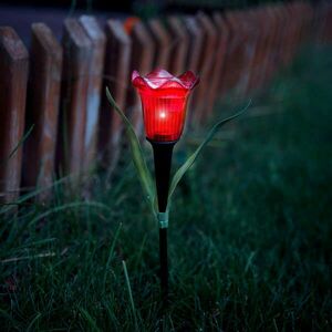Garden of Eden LED-es szolár tulipánlámpa - sárga / piros / rózsa... kép
