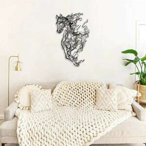 Metal Horse Line Art - APT724 v2 Fali fém dekoráció 99x62 Fekete kép