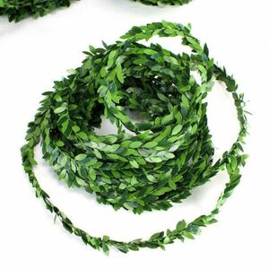 Zöld kitöltő - Babérfüzér 7, 5m, 1, 5*0, 6cm-es levelekkel 7714 kép