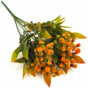 Selyemvirág csokor - Sokbogyós, narancs 8689NAR kép