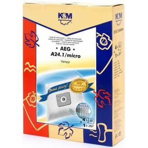 AEG GR 28 porszívózsák, szintetikus, 4 zsák + 1 szűrő, K&M kép