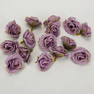 Fodros mini rózsafej lila 4cm 15db/cs kép