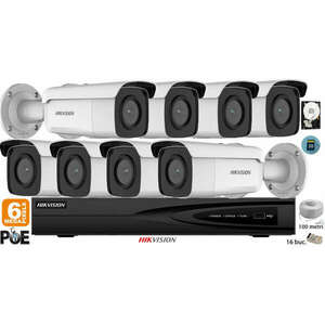 Hikvision komplett analóg kamera rendszer 8 db IP kamera, 6MP(3K)... kép