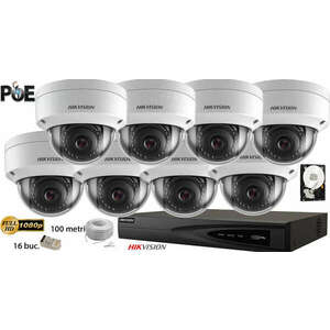 Hikvision IP videó megfigyelő rendszer 8 beltéri kamera, 2MP Full... kép