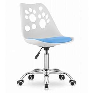 Irodai szék, Mercaton, Print, forgó, PP, fehér és kék, 50x57x93.5 cm kép