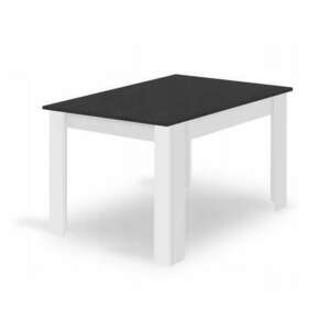 Étkezőasztal, Mercaton, fa, fekete-fehér, 120x80x75 cm kép