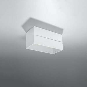 Fehér mennyezeti lámpa fém búrával 10x20 cm Lorum – Nice Lamps kép
