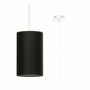 Fekete függőlámpa textil búrával ø 15 cm Volta – Nice Lamps kép