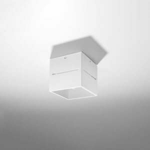Fehér mennyezeti lámpa fém búrával 10x10 cm Lorum – Nice Lamps kép