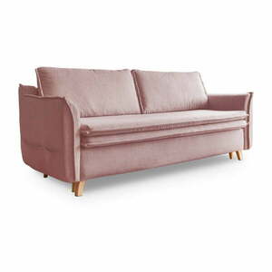 Világos rózsaszín kinyitható kanapé 225 cm Charming Charlie – Miuform kép