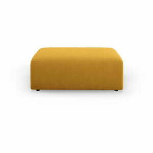 Mustársárga bársony puff Santi – Interieurs 86 kép