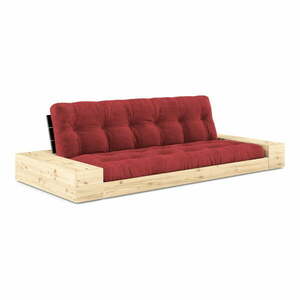 Piros kordbársony kinyitható kanapé 244 cm Base – Karup Design kép