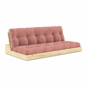 Rózsaszín kordbársony kinyitható kanapé 196 cm Base – Karup Design kép
