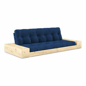Kék kordbársony kinyitható kanapé 244 cm Base – Karup Design kép