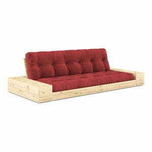 Piros kordbársony kinyitható kanapé 244 cm Base – Karup Design kép