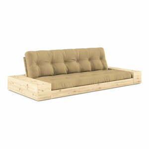 Mustársárga kinyitható kanapé 244 cm Base – Karup Design kép