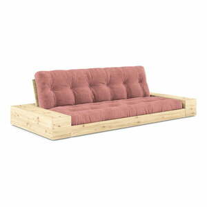 Rózsaszín kordbársony kinyitható kanapé 244 cm Base – Karup Design kép