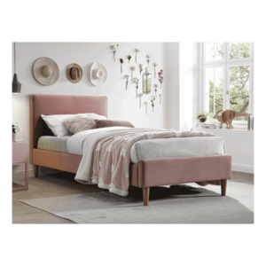 ACOMA VELVET kárpitozott ágy 90 x 200 cm rózsaszín kép