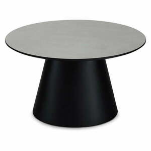 Fekete-világosszürke dohányzóasztal márvány dekoros asztallappal ø 80 cm Tango – Furnhouse kép