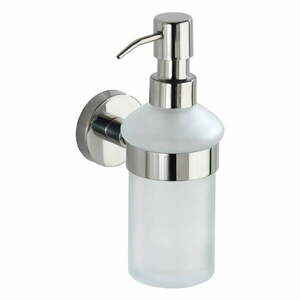 Fényes ezüstszínű fali üveg szappanadagoló 200 ml Bosio – Wenko kép