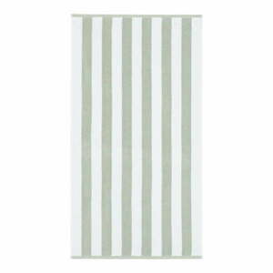 Fehér-szürke pamut fürdőlepedő 90x140 cm Stripe Jacquard – Bianca kép
