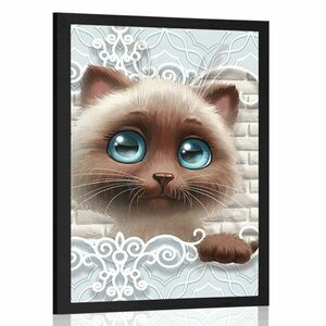 Poszter aranyos kölyök macska kép