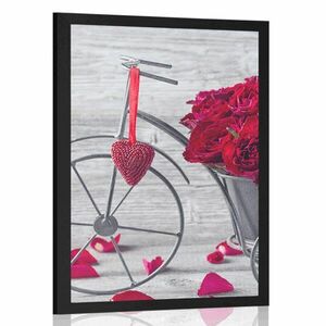 Poszter rózsás kerékpár kép