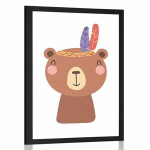 Poszter aranyos medve tollakkal kép