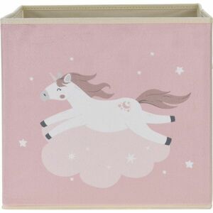 Unicorn dream gyerek textil doboz rózsaszín, 32 x 32 x 30 cm kép