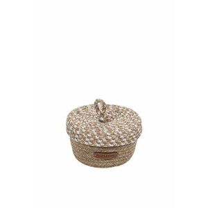 Fonott pamutkosár, fedeles, 15 cm, természetes - FRIEND - Butopêa kép