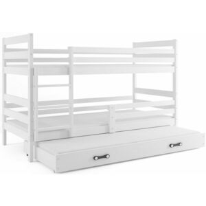 ERYK emeletes ágy pótággyal, 90x200 cm, fehér/fehér kép