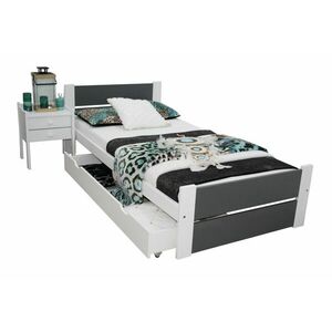 HERMA ágy + ágyrács AJÁNDÉK, 100x200, szürke/fehér kép