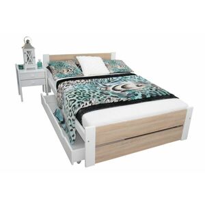 HERMA ágy + matrac + ágyrács AJÁNDÉK, 100x200, sonoma/fehér kép