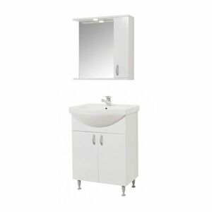 Ikeany fürdőszoba bútor szett mosdóval, tükörrel fehér kép