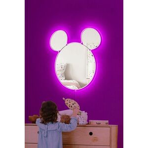 Mickey Silver Tükör LED -es világítással 53x50 Rózsaszín kép
