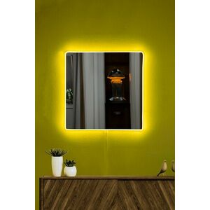 Square 30 x 30 cm Tükör LED -es világítással 30x30 Sárga kép