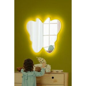 Butterfly Silver Tükör LED -es világítással 57x50 Sárga kép