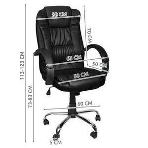 Bőr irodai szék - fekete kép