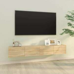 vidaXL 2 db sonoma-tölgyszín szerelt fa fali TV-szekrény 100x30x30 cm kép
