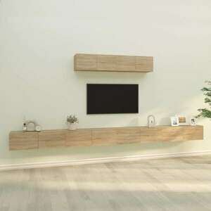 vidaXL 4 db sonoma-tölgy színű szerelt fa TV-szekrény 80 x 30 x 30 cm kép