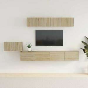 vidaXL 5-részes sonoma tölgyszínű szerelt fa TV-szekrényszett kép