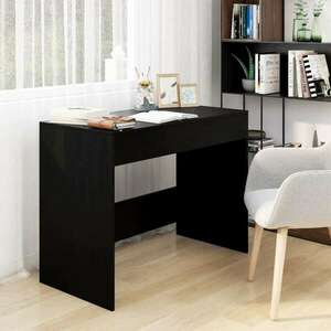 vidaXL fekete forgácslap íróasztal 101 x 50 x 76, 5 cm kép