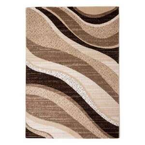 Madrid C191B_FMA67 karamell modern hullám mintás szőnyeg 160x230 cm kép